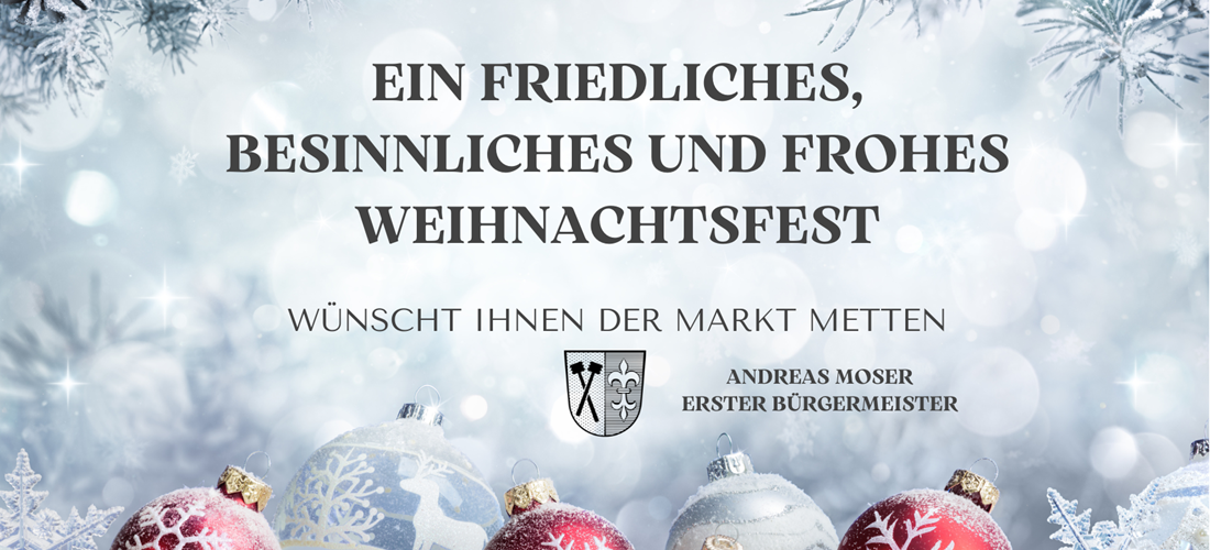 Weihnachtsgruß vom Markt Metten 2025 | Markt Metten